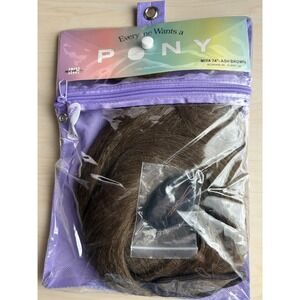 Insert Name Here INH Miya 24" Ponytail Extension Ash Brown Synthetic Hair Piece